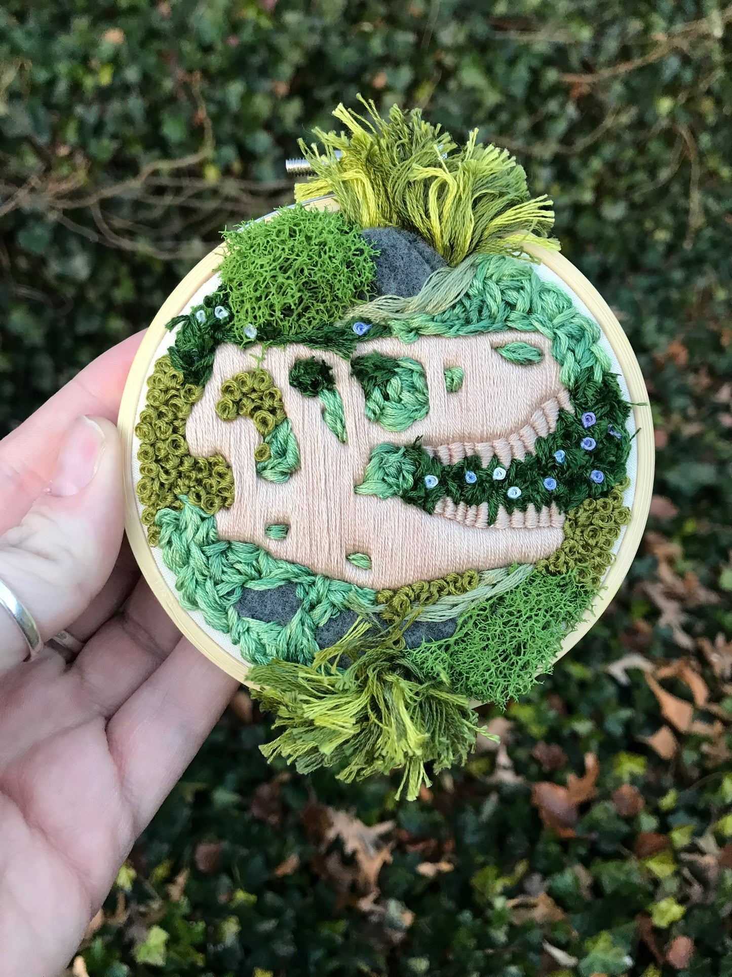 8" Diameter Dinosaur Embroidery (PRE-ORDER)