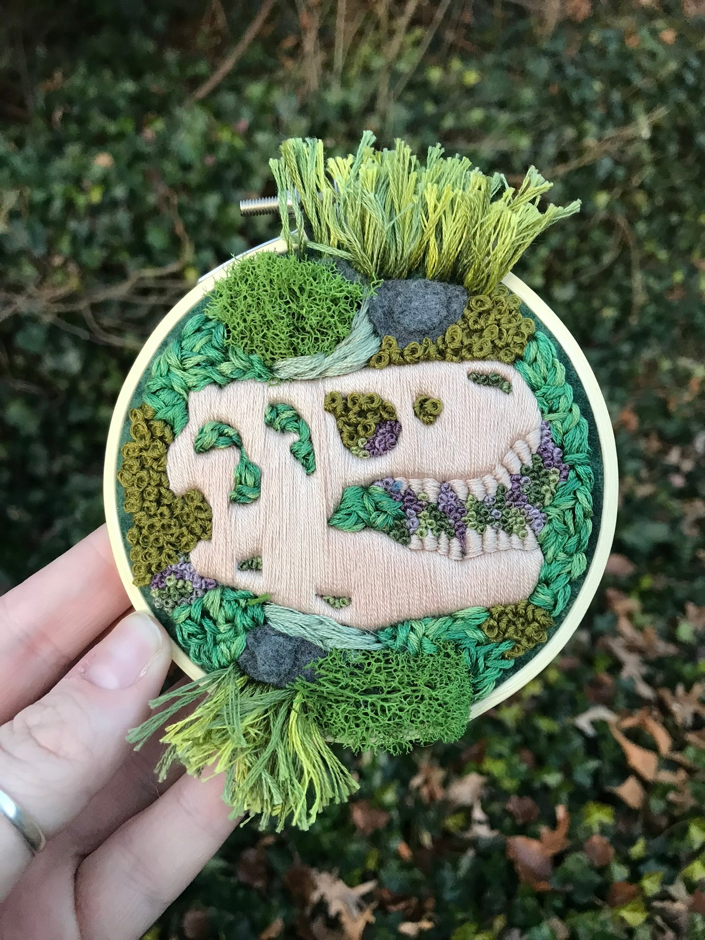 8" Diameter Dinosaur Embroidery (PRE-ORDER)