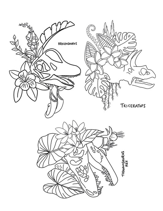 Botanical Dinosaur Stick & Stitch Pack (A)