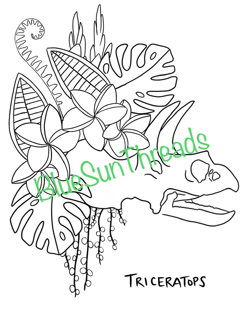 Botanical Dinosaur Stick & Stitch Pack (A)